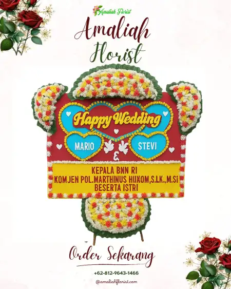 Papan Bunga Pernikahan Margodadi
